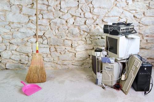 Professional waste disposal service in action