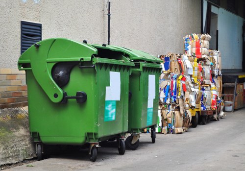 Local skip hire service provider in Twickenham assisting a business